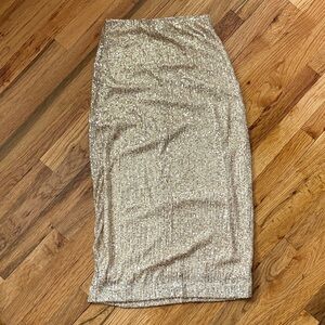 Z Supply Shimmering Gold Pencil Skirt